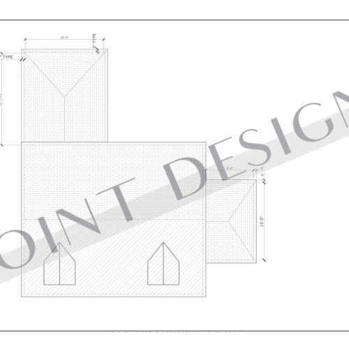 Plans d'un toit d'une maison rénovée par Point Design
