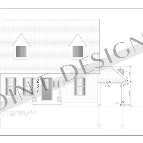 Plans d'une maison confectionnés par un architecte